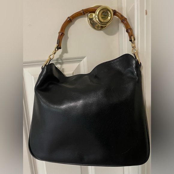 Gucci Bamboo Black Bag - Picture 1 of 13